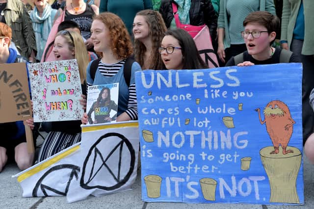 Climate change protesters at Shirehall