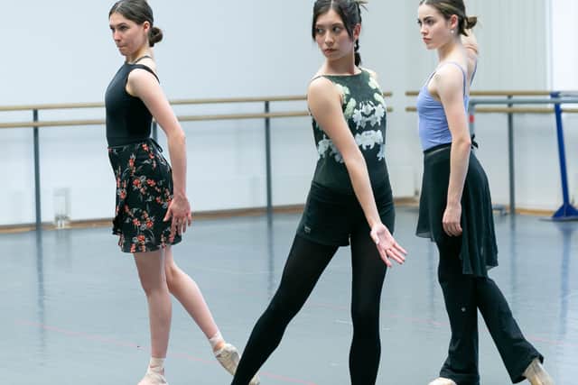 Tori Forsyth-Hecken, Alys Shee and Eilis Small as Hunters; photo Dasa Wharton
