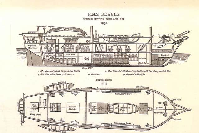 Diagram of the H.M.S. Beagle