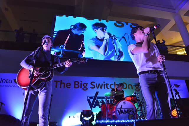 The Vamps at Merry Hill Christmas lights switch-on in 2017