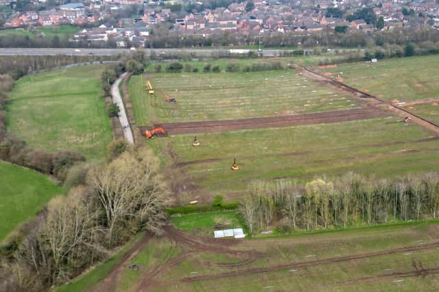 Work has begun on the giant Steeraway solar farm close to the Wrekin in Wellington