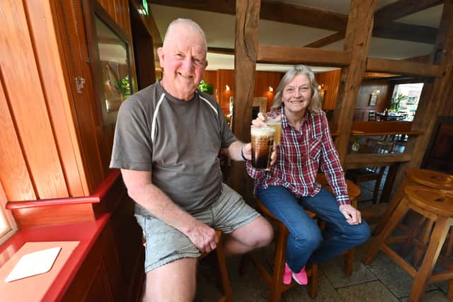 George and Lou Armstrong are among the regulars at the Bear. Photo: Steve Leath