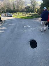 The sinkhole in Market Drayton