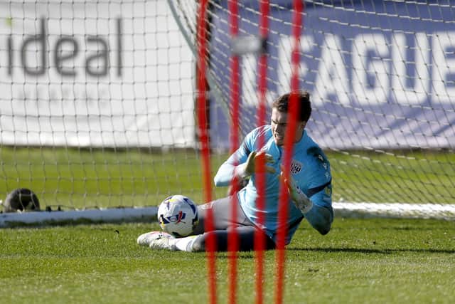 WALSALL, ENGLAND - MARCH 18: Josh Griffiths of West Bromwich Albion makes a save during a first team training session at West Bromwich Albion Training Ground on March 18, 2026 in Walsall, England. (Photo by Adam Fradgley/West Bromwich Albion FC via Getty Images)