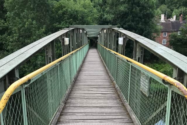 The bridge is a memorial to locals who died in the First World War and Second World War