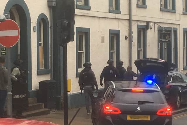 The scene on Oswald Road