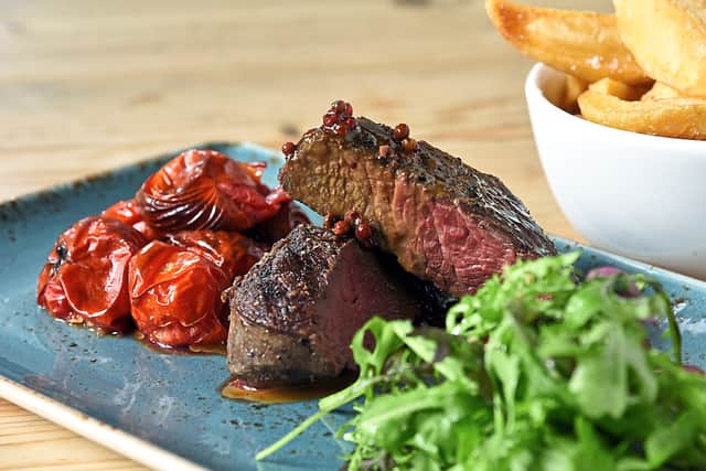 Meaty main – the steak and chipsPictures by Russell Davies