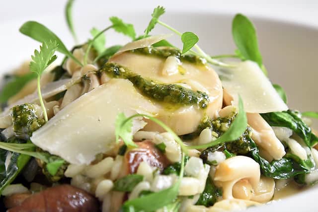 Great expectations – the mushroom risotto was packed full of flavour and varietyPictures by Russell Davies
