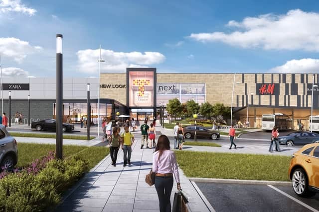 An artist's impression of the planned fashion quarter in Telford