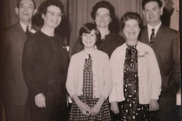 Gladys, front right, pictured in the 1960s