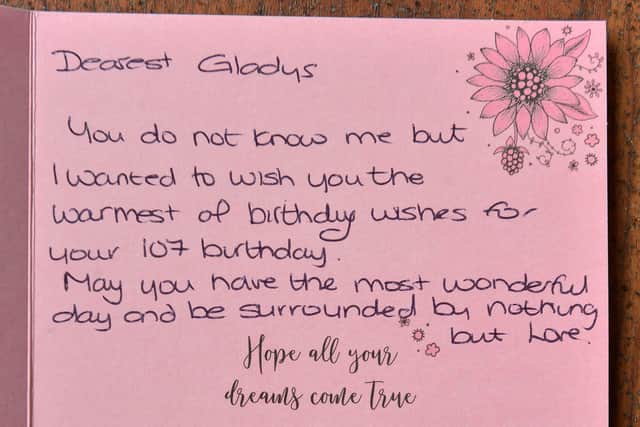 Another card from well-wishers, this time in Sheppey, Kent
