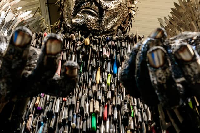 Shropshire's Knife Angel sculpture symbolises knife crime victims