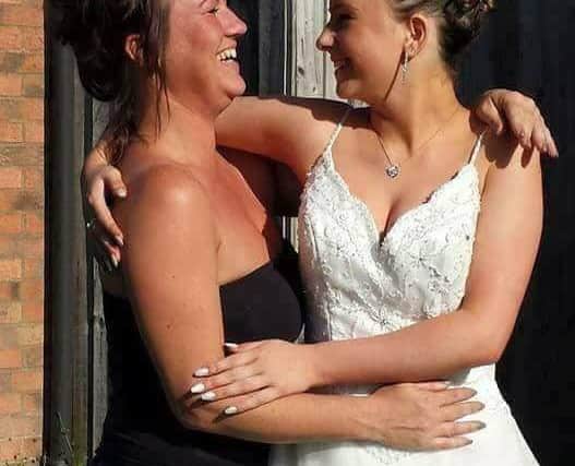 Whitney, 18, and her mum Susan before Whitney was taken ill