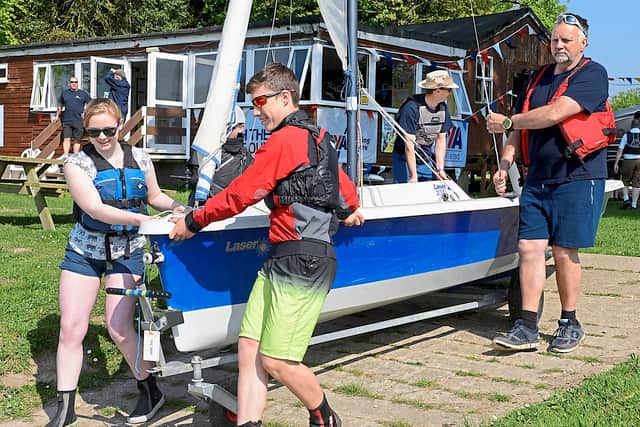 Families joined in the fun in the sun