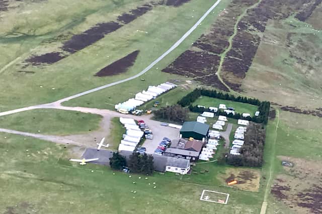 Midland Gliding Club pictured from the air