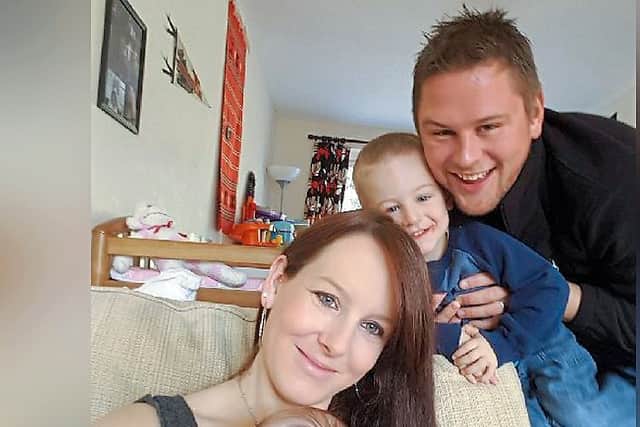 Kirsty Walsh with her late husband Shane and their children