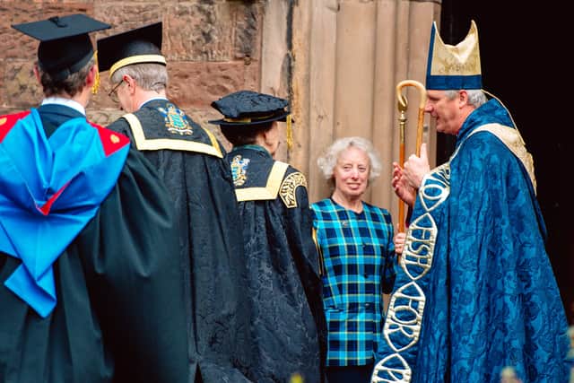 Princess Anne at St Nicolas Church in Newport, 