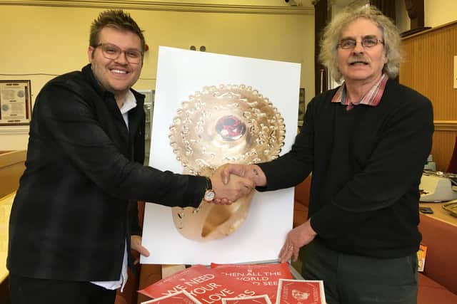 Film director, Andrew Vallentine in Oswestry to meet Mark Hignett