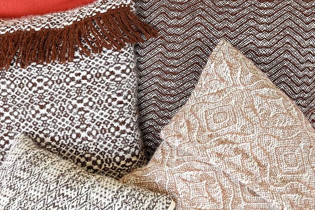 Nice weave – some of the alpaca wool fabrics