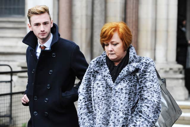 Suzy Evans with her son Owen Richards
