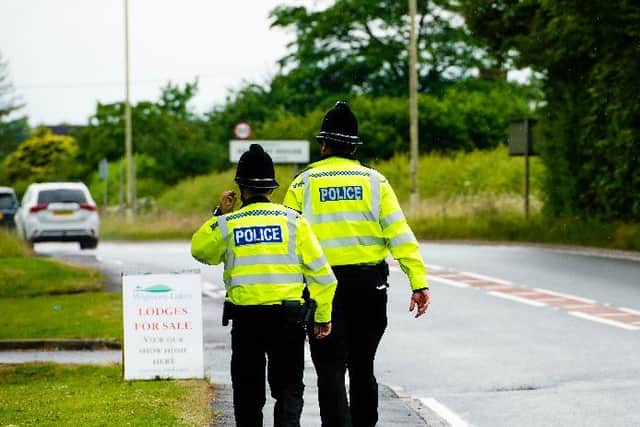 Police at the scene 