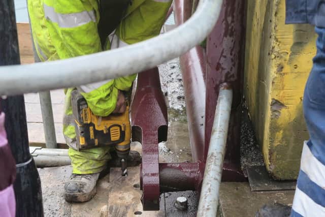 Work on the bridge. Photo: Severn Valley Railway.