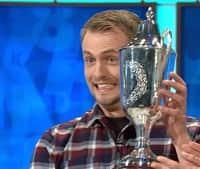 Tom Chafer-Cook with the Richard Whitfield Memorial Trophy after being named Countdown champion