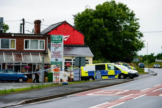 Police at the scene