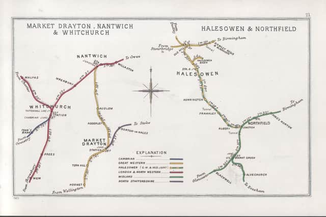 Map of former Market Drayton line
