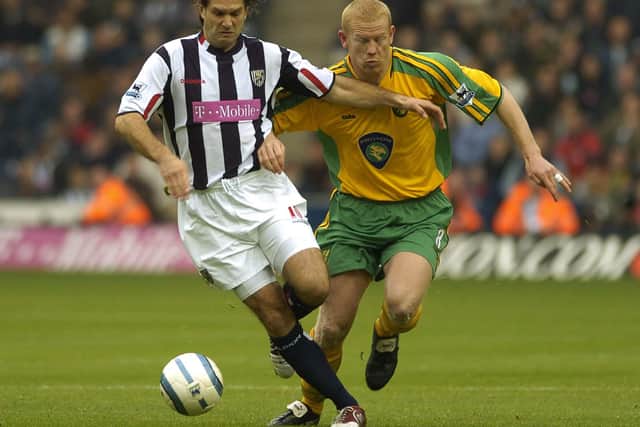 West Bromwich Albion's Andy Johnson (left)
