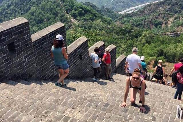Lauren on the Great Wall of China