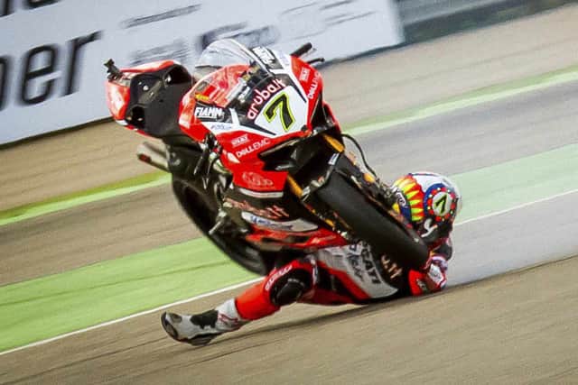 Chaz Davies crashes his Ducati