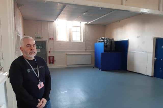 Councillor Mark Boylan at the current Lawley Community Centre. Picture: LDRS