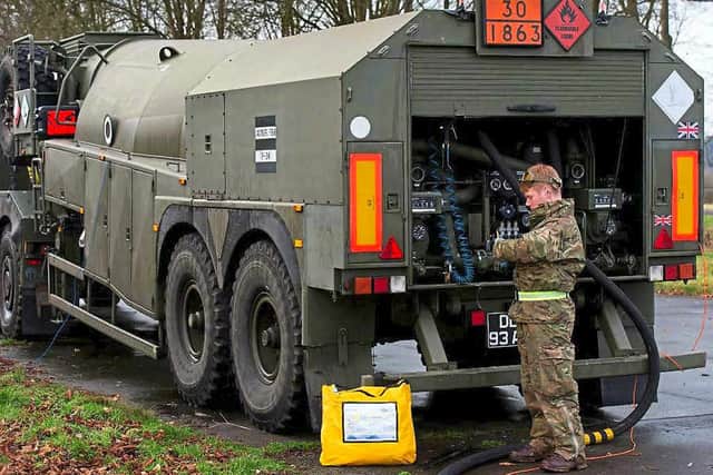 Personnel were drawn from nine specialist trades
