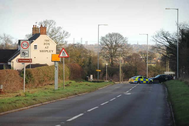 Police shut the A454 Bridgnorth Road close to Shipley