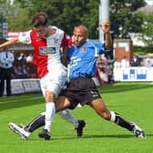 David McDermott in action for Kidderminster Harriers