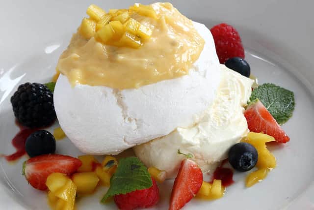 Feeling fruity – pavlova and ice cream