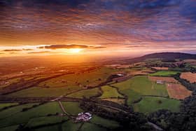 The Wrekin is Shropshire’s most iconic sunset hike, offering a short but steep climb to panoramic views, dramatic skies, and spectacular golden-hour photography.

This spectacular sunset over The Wrekin was captured by amateur drone photographer Ian Watson, of Lightmoor Village, Telford, on his way home from work