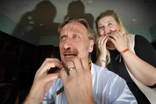 Pub owner Ben Triance and bar supervisor Lauren Walker from the haunted Boycott Arms in Claverley