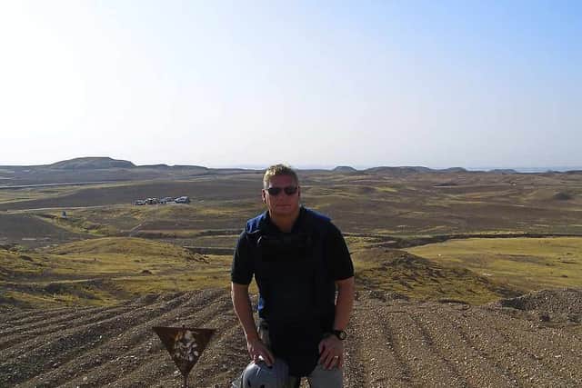 On one of his demining expeditions