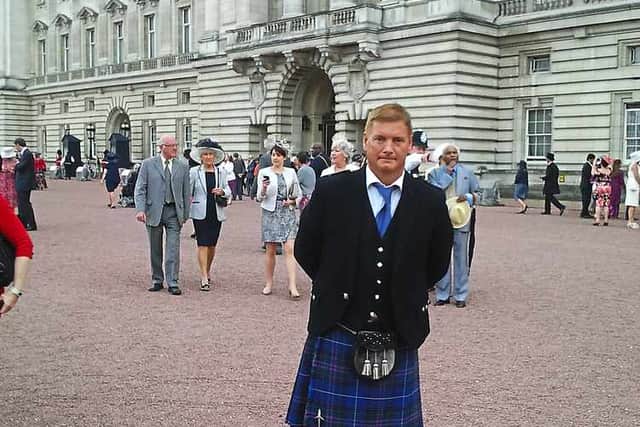 He was invited to Buckingham Palace in recognition of his charity efforts