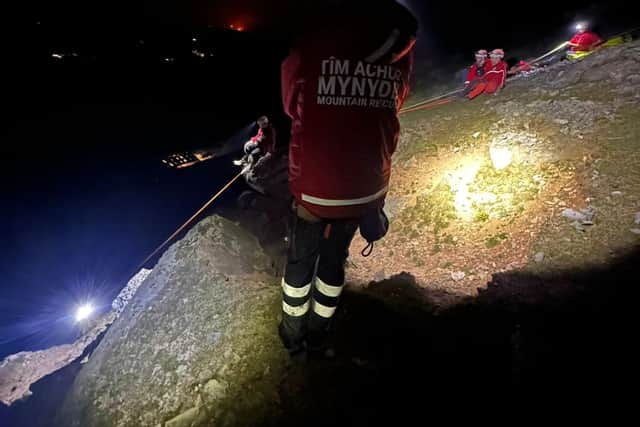 The team rescued the stranded teen from Trevor Rocks. Picture: North East Wales Search and Rescue