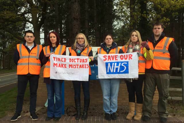 Striking junior doctors at Princess Royal Hospital in Telford last week