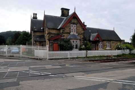 The level crossing at Onibury