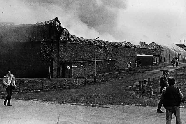 The 1983 fire left the Ministry of Defence building devastated