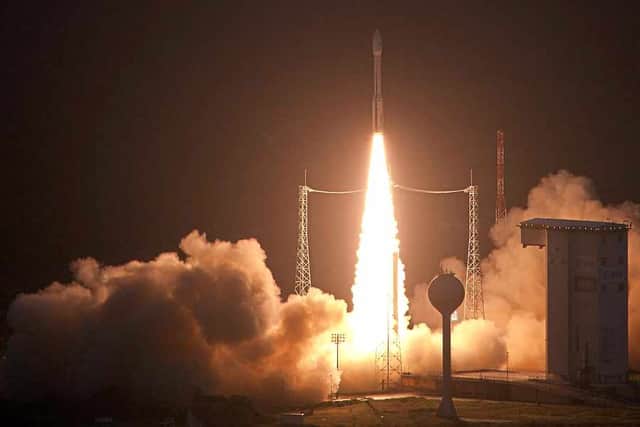 Lift-off of VEGA VV01 on its maiden flight in 2012