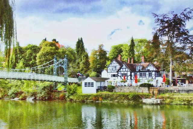 Looking at the Boathouse from The Quarry in Shrewsbury