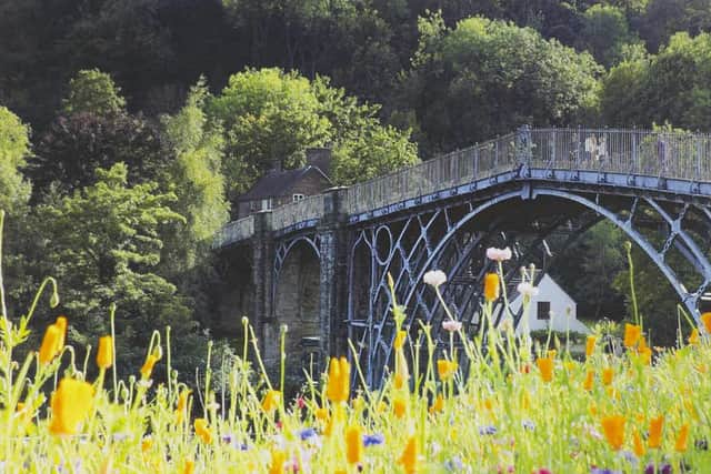 The photographs and artwork are by Shrewsbury photographer and artist Jim Roberts.