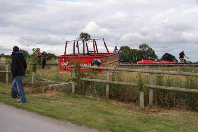 The balloon which crash-landed in Shrewsbury