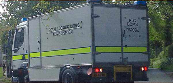 Bomb disposal officers rushed to the site after the discovery